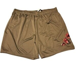 Adidas Aeroready Men's Army Green/Camo Logo Mesh Athletic Shorts - XXL